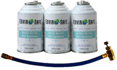 Envirosafe Arctic Air for R22, A/C Support, 6 cans and hose