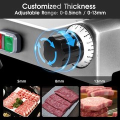 10inch Commercial Meat Slicer 240W Electric Frozen Meat Cheese Food Slicer New