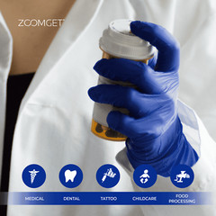 1st Choice Indigo Nitrile Disposable Exam/Medical Gloves 3 Mil, Latex-Free, 200