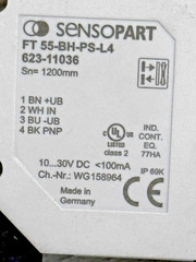 SENSOPART FT 55-BH-PS-L4 BlueLight Photoelectric Diffuse Sensor Long Scanning