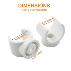 1 Inch Plastic PEX Pipe Support Hangers – 25Mm PVC Pipe Holder, White Clips, 12P