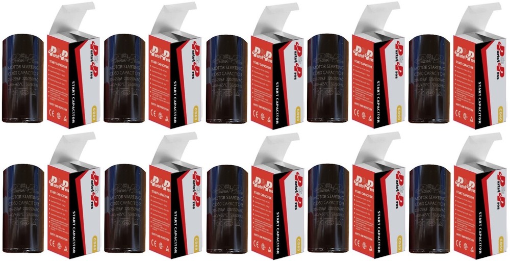 216-259 uF MFD 220/250 VAC (10x) High Quality Motor Start Capacitor Round