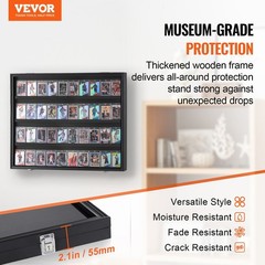 Wall Mount Display Case for 36 Cards 30.5×24.3×2.1in with 98% UV Block Glass