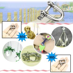 304 Stainless Steel Bow U-Shaped Shackle Trailer Lifting Shackles Size 4mm-32mm