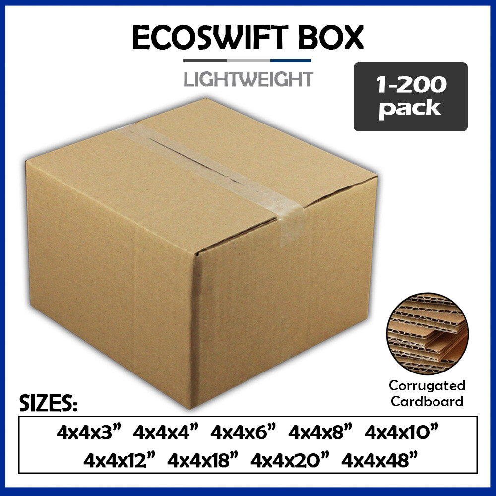 4″ Corrugated Cardboard Boxes Shipping Supplies Mailing Moving – Choose 8 Sizes