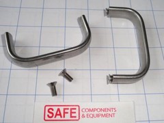 Oval Pull Handle QTY-1 Heavy Duty Solid SS 3.0″ OC Brushed Threaded End E43