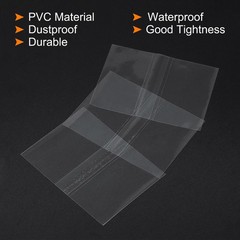 400Pcs 55x40mm PVC Perforated Shrink Bands Fits Cap Dia 1.22 to 1.34 Inch Clear