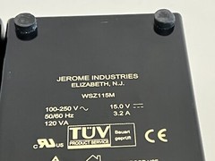Shelf1: Lot of 2 Jerome Industries WSZ115M Medical Power Supply – Cables Cut Off