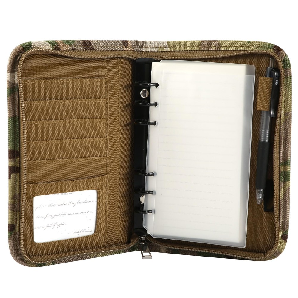 Military Army Ring Binder Zippered Portfolio M, As Shown in the Picture