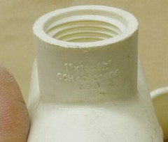 Lot of 10 PVC T Tee Fitting 1″ x 1/2″ Slip x Threaded x Slip