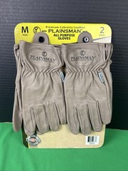 Plainsman Premium Cabretta Leather Gloves 2 Pairs Size M