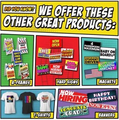 HOT FOOD SERVED HERE 18×24 Yard Sign Plastic Corrugated WITH STAKE USA YS07942