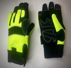 ORR Safety Hi-Vis Work Gloves – Yellow/Black Size Small