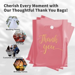 Gute 50 Pack Thank You 1 Count (Pack of 50), Pink-9×12 Inch(50pcs)