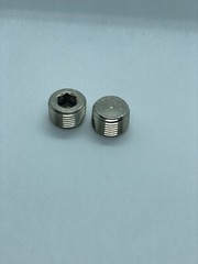 2x 3/8 NPT Male Brass Nickel Hex Head Socket Pipe Plugs Pipe Fitting End Cup