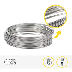 9 Ft. 50 Lbs. Smooth High Carbon Steel Piano Wire