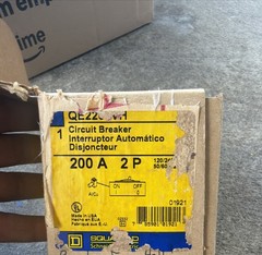 Square D QE2200VH 200A 2-Pole Circuit Breaker, 240VAC, QE6
