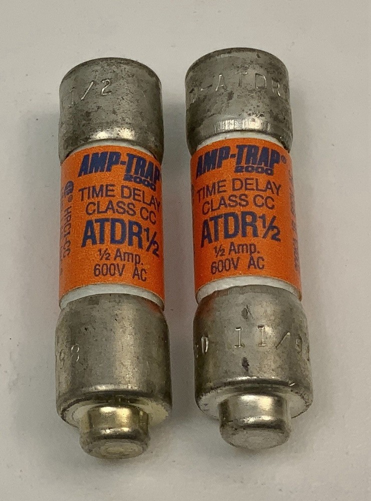 (Lot of 2) Amp-Trap ATDR1/2 0.5A / 1/2A 600V Fuses