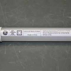 (20) GE Current Linear LED Bulb LED11ET8/G/3/950, Type A, 3′, T8, 5000k, 1600lm
