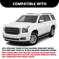 2015-2020 GMC YUKON/XL SLT/SLE Halogen Headlamp LED DRL OE LH w/ Bulbs