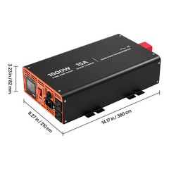 Uimoso 1500W Sump Pump Backup System with LCD and Pure Sine Wave Inverter