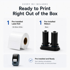 NIIMBOT M2 Label Printer Kit for Lab Vials Cryogenic Labeling No Smudge Bundle