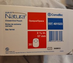 ConvaTec SUR-FIT Natura Opaque 2-Piece Closed-End Pre-Cut Pouch 57mm 30ct
