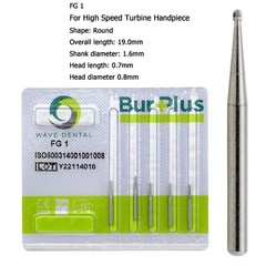 Wave Dental Round Bur FG High Speed Carbide Burs Friction Grip FG 1/4 1/2 4 6 8
