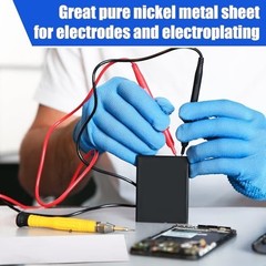 30 Pcs Pure Nickel Strips 100x44mm Sheets for Electroplating & DIY Projects