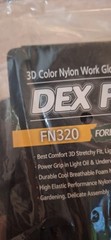 3 Pairs Dex Fit FN320 Nylon Work Gloves Work Gloves Green 3D Comfort Fit XS #8