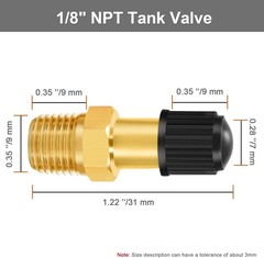 Efficient 1/8″ NPT Tank Valve Set – Brass Schrader for Reliable Air Inflation