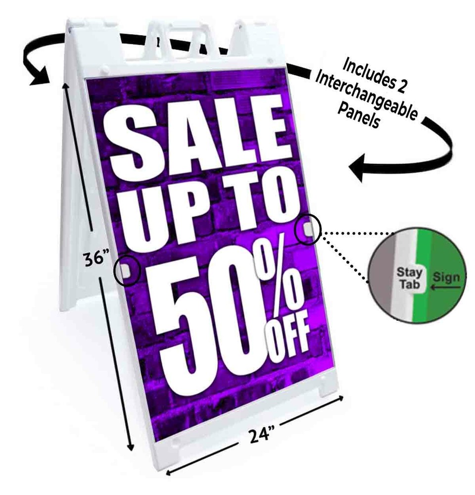 SALE UP TO 50% OFF Signicade 24×36 Aframe Sidewalk Sign Banner Decal DISCOUNT