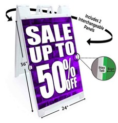 SALE UP TO 50% OFF Signicade 24×36 Aframe Sidewalk Sign Banner Decal DISCOUNT