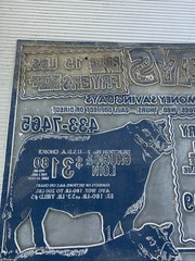 Vintage Metal Printing PlatesBEEF BUTCHER ADVERTISING NEWSPAPER PLATE