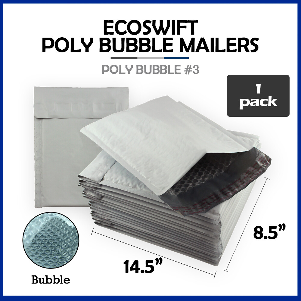 1 #3 8.5×14.5 “EcoSwift” Brand Poly Bubble Mailers Padded Envelope 8.5″ x 14.5″