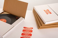 White 12-inch Vinyl Record Shipping Boxes, 25 Pack