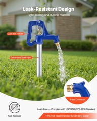 Reinforced Construction Yard Hydrant 3.22FT Stem 12in Depth Weatherproof