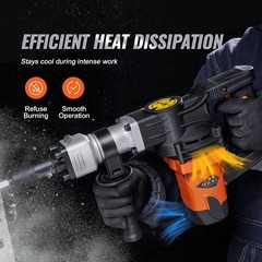 1400W Electric Demolition Jack Hammer 2900 BPM 19J 2 Chisels Case