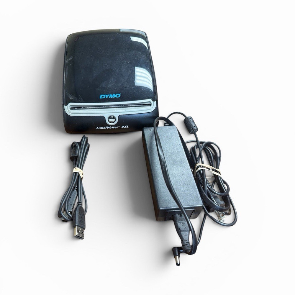DYMO LabelWriter 4XL Label Printer Black w/ Power Adapter & USB Cable