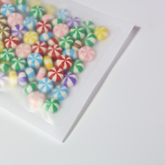 QQ Studio Black and White Food Safe QuickQlick™ Flat Candy Bags with Hang Hole