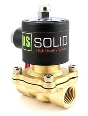 U.S. Solid 1/2” Brass Electric Solenoid Valve 12V DC Normally Closed Air Water