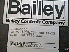 Bailey Controls Company UNIV. Actuator 800 FT-LB A5521AES