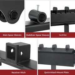 45″ 2500lbs Skid Steer Pallet Attachment Blades W/Receiver Hitch & Spear Sleeves