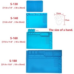 Heat Resistant 932°F Silicone Soldering Work Mat（S-130【11.8 x 7.9” / 30 x 20cm}