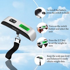 Luggage Scale, 110lb Luggage Weight Scale with 4 Unit Switching Functions&LED…