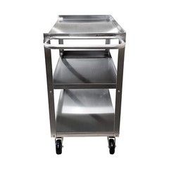 15 in. x 24 in. x 33 in. Stainless Steel 3-Shelf Utility Cart