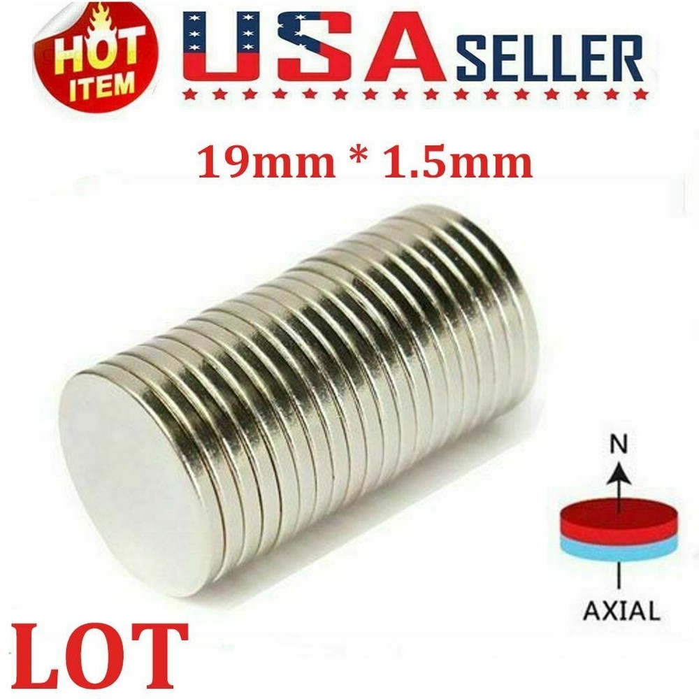 lot Super Strong 3/4in * 1/16in Round Disc Neodymium Magnets Rare Earth Lot US