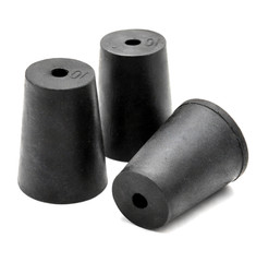 Solid Rubber Stoppers 1 Hole Laboratory Stoppers Various Sizes 10 per package