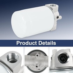 10 Micron Hydraulic Oil Filter Assembly, Spin-On Design, Return Line Filter with