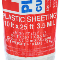 Husky 3.5 Mil Clear Plastic Sheeting, 10 ft. x 25 ft., 3 Pack